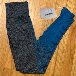 Amplify seamless legging black marl/deep teal